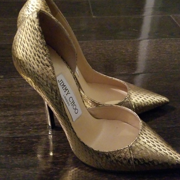 Jimmy choo gold shoes size 36 - Picture 2 of 3